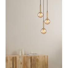 Trattino Glass Orb 3 Light Cluster Pendant